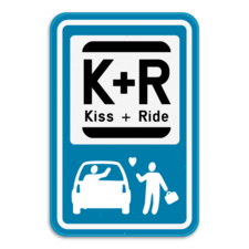 Panneau de stationnement Kiss&Ride + Pictogramme