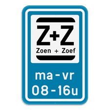 Parkeerbod Zoen&Zoef + eigen tekst