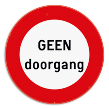 Verkeersbord C3 - GEEN doorgang