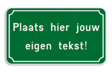 Tekstbord met klassieke kader