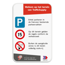 Informatiebord ingang full-colour opdruk eigen ontwerp