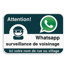 WhatsAppbord met jouw straatnaam - Franstalig