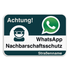 WhatsAppbord met jouw straatnaam - Duits