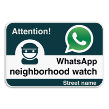 Panneau WhatsApp - Nom de rue - Anglais