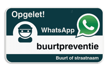 WhatsApp onderbord met jouw straatnaam