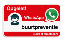 WhatsApp onderbord met eigen tekst - Rood