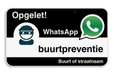 WhatsApp onderbord met eigen tekst - Zwart
