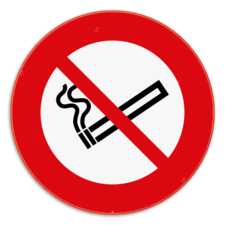 Verkeersbord rookverbod