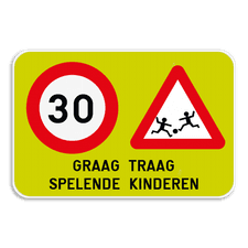 Informatiebord - Spelende kinderen + C43