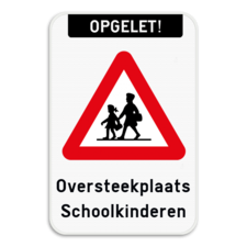 Verkeersbord - Oversteekplaats schoolkinderen - A23