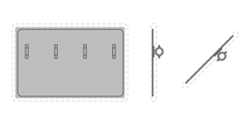 Montageplaat 4mm met scharnierbeugels - anti-diefstal