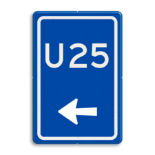 Verkeersbord RVV BW501l - U-bord