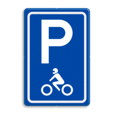 Verkeersbord RVV E08m - motor - Parkeerplaats motoren