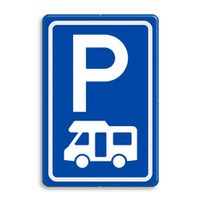 Verkeersbord RVV E08n - Parkeerplaats campers