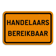 Verkeersbord SB250 F39 - Omleiding - Handelaars bereikbaar