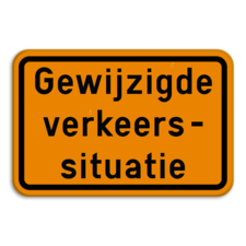 Verkeersbord SB250 F39 - Gewijzigde verkeerssituatie