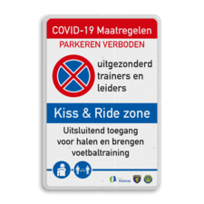 Veiligheidsbord - Kiss & Ride voetbaltraining