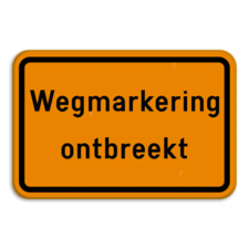 Verkeersbord SB250 F39 - Wegmarkering ontbreekt