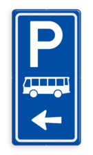 Parkeerroutebord E8d bus met pijl