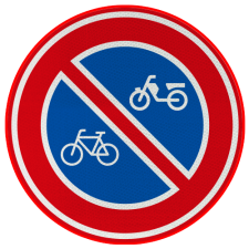 Verkeersbord RVV E03 - Parkeerverbod (brom-)fietsen