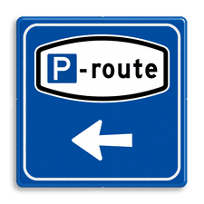 Verkeersbord RVV BW204 - Parkeerrouteverwijzing