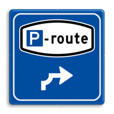 Verkeersbord RVV BW204 - Parkeerrouteverwijzing