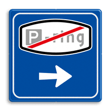 Verkeersbord RVV BW205e - Einde Parkeerringverwijzing