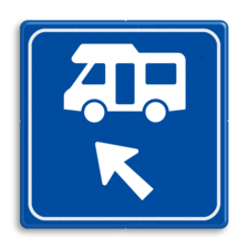 Verkeersbord - Routeverwijzing Camper