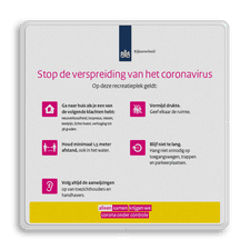 Informatiebord - Rijksoverheid voorzorgsmaatregelen recreatiegebied