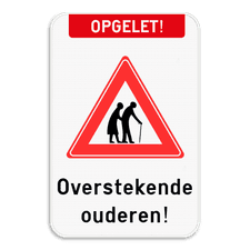 Informatiebord - Overstekende ouderen