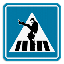 Panneau de signalisation - Passage pour piéton - Moonwalk