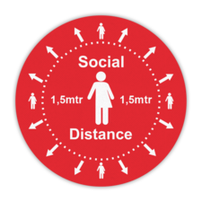 Vloersticker - Social distancing