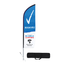 Beachflag 800x2200mm + logo - Rookvrije Generatie