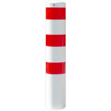 Poteau de protection Ø273x2000mm avec fixation dans le sol - galvanisé ou blanc/rouge