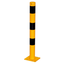 Rampaal Ø89x1000mm wegneembaar, geel/zwart