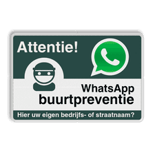 WhatsApp Attentie Buurtpreventie Informatiebord 01 - L209wa