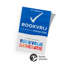 Sticker reflecterend - Rookvrije Generatie + logo