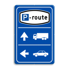 Parkeerroutebord 2 richtingen met pijlen