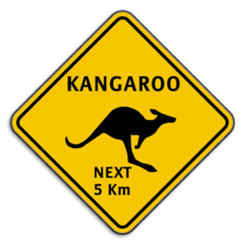 Panneau de signalisation Australien - Kangaroo
