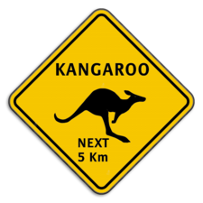 Verkeersbord Australië - Kangaroo