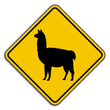 Panneau de signalisation - Lama