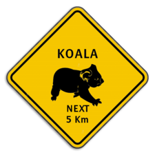 Panneau de signalisation Australien - Koala