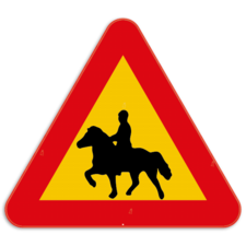 Verkeersbord Zweden - Ruiter