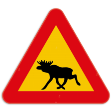 Panneau de signalisation Suédois - Élan