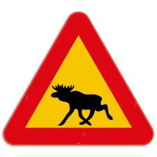 Verkeersbord Zweden - Eland