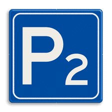 Verkeersbord RVV E04 met cijfer - Parkeergelegenheid