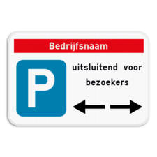 Parkeerbord - Eigen tekst - Pijl