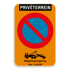 Parkeerverbod privéterrein E1 + wegsleepregeling