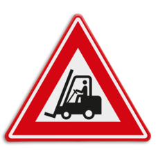 Verkeersbord - waarschuwing heftruck