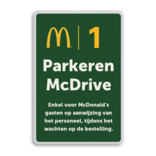 Informatiebord 2-3 McDonald's - wachten op bestelling